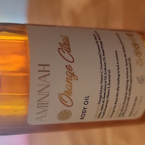 NEW Aminnah Skincare ORANGE CITRUS Body Oil - Picture 2 of 5
